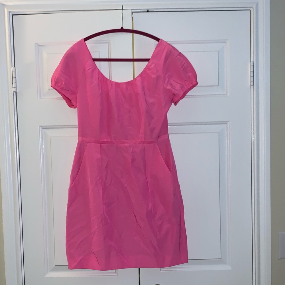 Jcrew hot pink dress